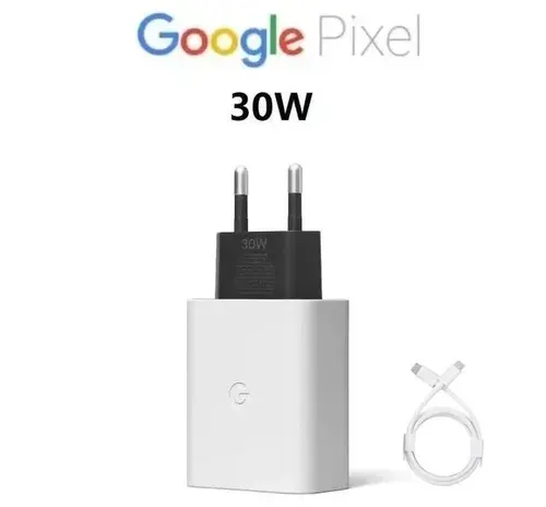 Зарядное устройство Google Pixel 30вт(W) USB-C Fast Charger с кабелем длиной 1 м, для телефонов /Зарядка для Google и Android и iPhone и Huawei и Xiaomi
