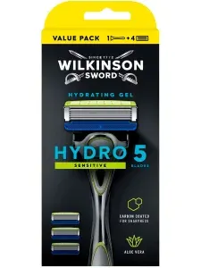 Wilkinson Sword Schick Hydro 5 Sensitive Бритва (1 станок, 4 кассеты), 5 лезвий, механизм флип-триммер