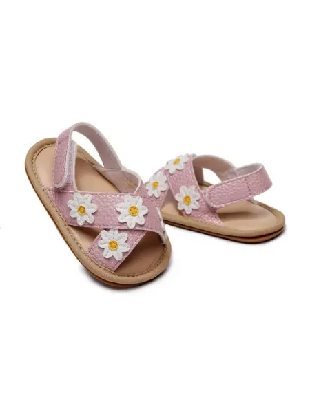 Pretty Baby Пинетки сандалии для новорожденных малышей с подошвой