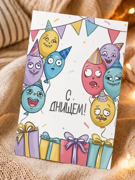 FanStuff Поздравительная открытка с конвертом С днищем!
