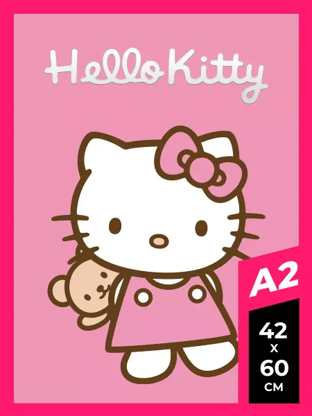 Плакаты и постеры hello kitty Funs Print постер хеллоу китти плакат Hello Kitty А1, А2, А3, 50х70 1