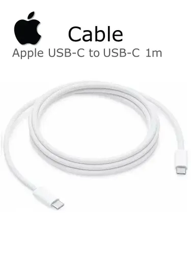 Кабель Apple MQKJ3ZM/A USB Type-C to USB Type-C, 60 Вт, тканевый, 1 м, Model A2795, белый