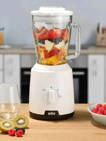 Блендер стационарный Braun JB1050WH 600 Вт со стеклянной чашей 1.25 л белый