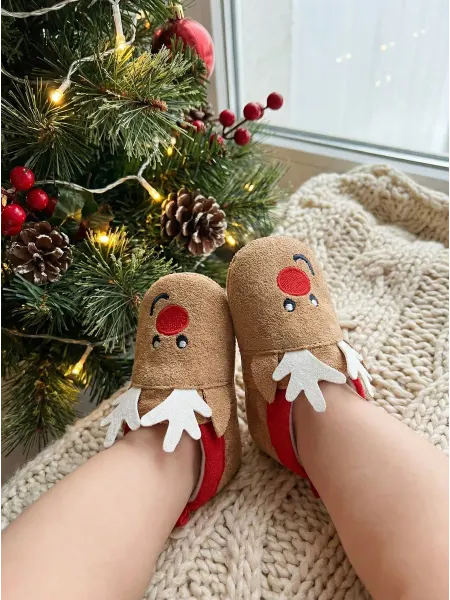 Пинетки для новорожденных новогодние