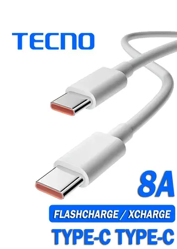 Кабель TECNO Type-C Type-C 8A FlashCharge / Xcharge, 1м