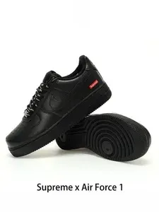 Кроссовки Superme x Air Force 1 Box logo Black