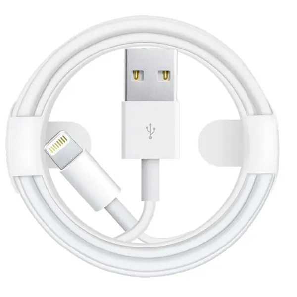 Кабель для айфона / USB lightning для iPhone, iPad и AirPods белый 1 метр