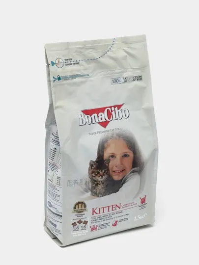 Сухой корм BonaCibo для котят, 1.5 кг