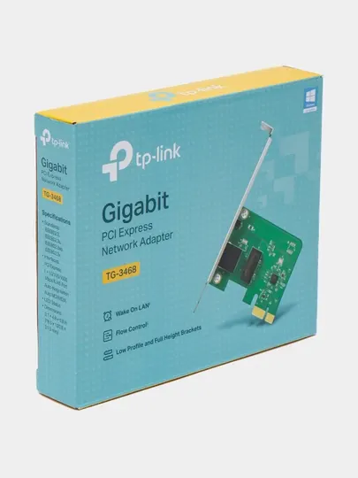 TP-Link TG-3468 Сетевой адаптер, PCIe-адаптер 1 Гбит/с, RJ-45 Ethernet