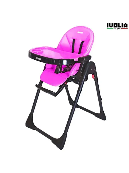 IVOLIA Стульчик для кормления HOPE 01 2 колеса pink