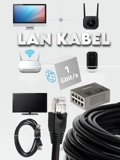 Lan-кабель, для увеличения скорости интернета, Wi-Fi, компьютера, телевизора 1 Гбит/с