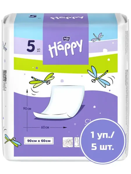 Bella baby HAPPY Пеленки classic 90 x 60 см 5 шт