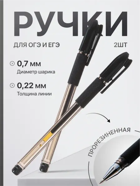 Calligrata Набор гелевых ручек для ЕГЭ, 2 штуки