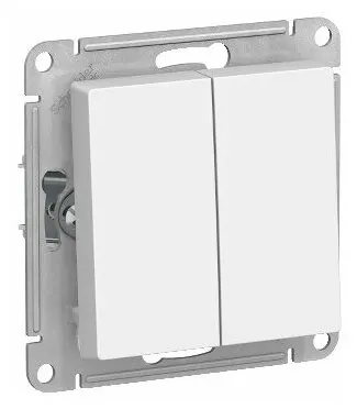 Выключатель 2-клавишный 4 шт Schneider Electric/Systeme Electric AtlasDesign 1-постовый 10А скрытой установки шнайдер белый ATN000151