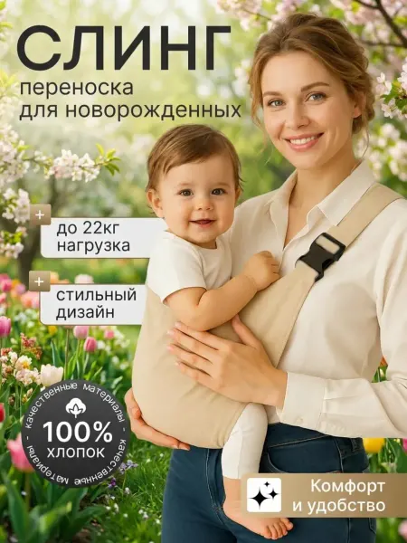 Слинг-переноска для новорожденных малышей