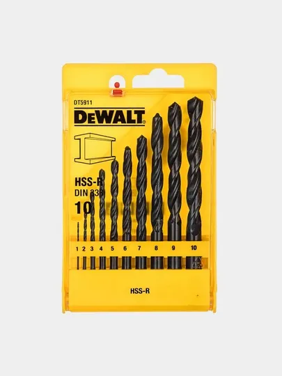 Набор сверл по металлу DeWALT 1-10мм 10 шт DT5911-QZ