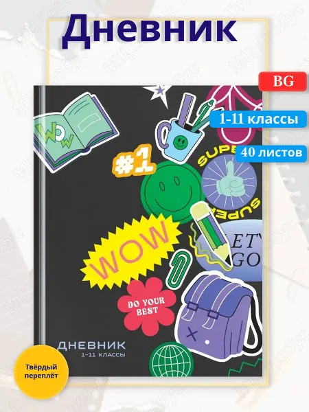 BG Дневник 1-11 классы "Do your best", 40 л, твердый
