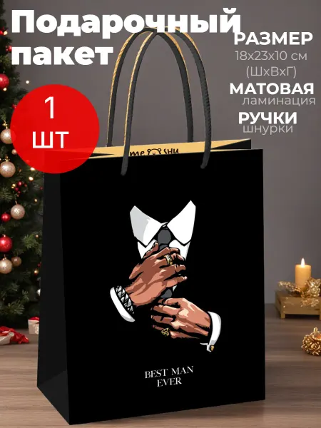 Город Шаров Подарочный пакет с ручками 18*23*10 1 штука