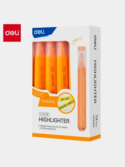 Маркер текстовый Orange 1-4mm, Deli EU12S-OR