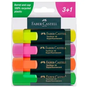 Набор текстовыделителей Faber-Castell "48" 4 цв., 1-5мм