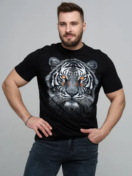 Stark Cotton Футболка хлопок с принтом Тигра