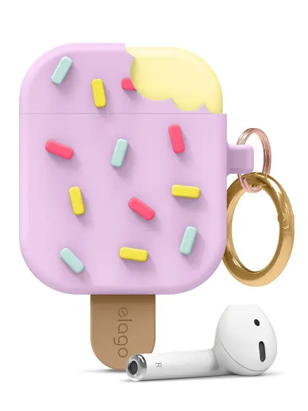 Elago Чехол для AirPods Gen 1&2 Unique Ice Silicone case Lavender