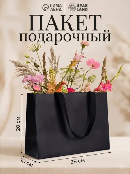 Сима-Ленд & UPAK LAND Пакет подарочный для подарка однотонный