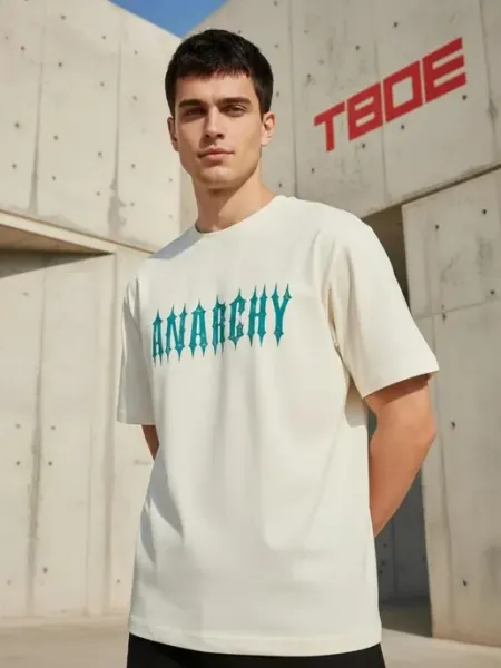 ТВОЕ Футболка из хлопка с принтом на спине