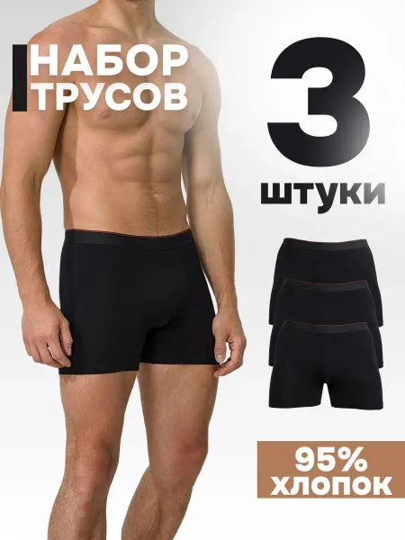 Новомосковский трикотаж Трусы мужские боксеры набор 3 шт