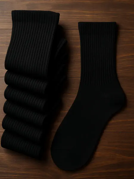 DZEN&SOCKS Носки черные высокие набор