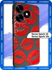 Чехол силиконовый с рисунком поцелуй на Tecno Spark 10, 10c, для Техно Спарк 10, 10с