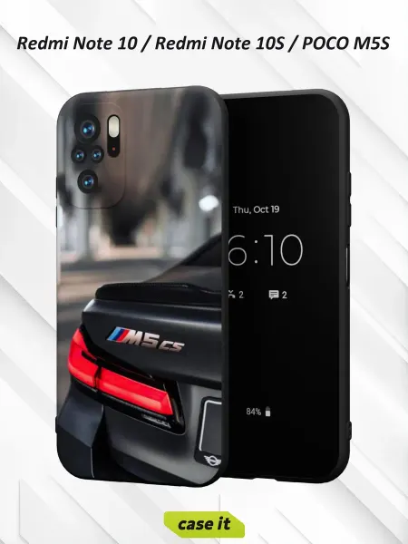 Case it Чехол на Redmi Note 10 Note 10S Poco M5S BMW M5 CS car
