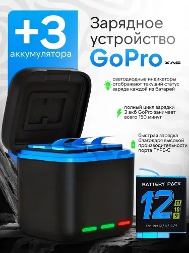 Telesin Аквабокс + 3 подводных фильтра для GoPro 9 10 11 12