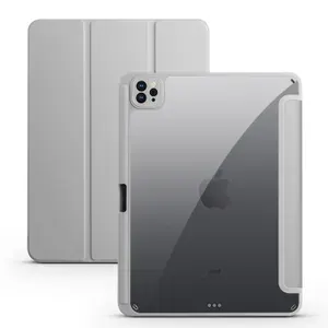 Чехол iPad Pro 11" (2018-2022) / Air 4 (2020) 10.9" / iPad Air 5 (2022) 10.9" с держателем для Apple Pencil (PC) дымчатый серый