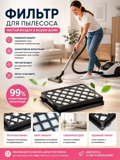 Фильтр двигателя для пылесосов , 10 * 14 см
