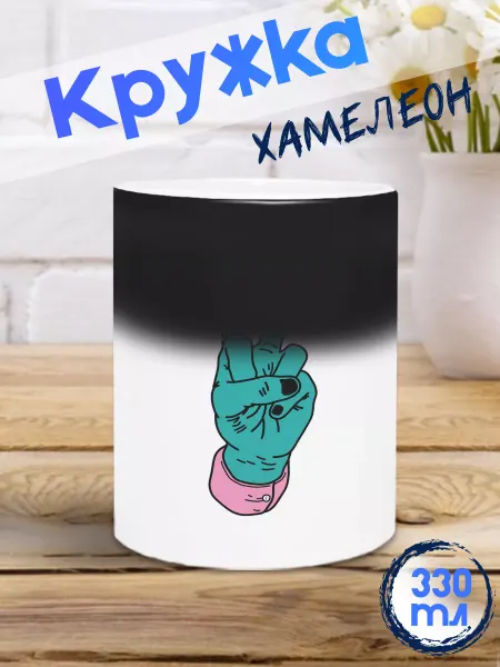 Chappay Кружка хамелеон Бирюзовый жест