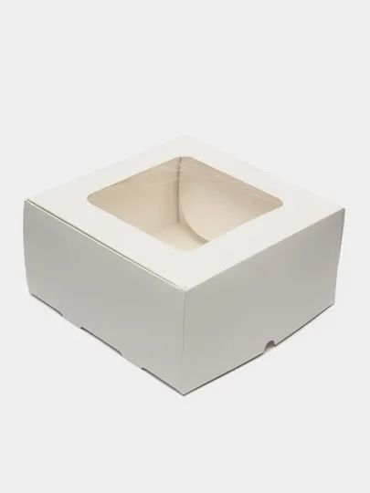 Само сборная картонная коробка, с окошком, 20*20*10 см