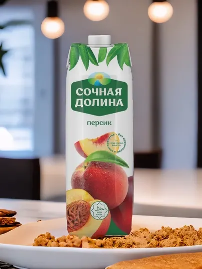 Сок Сочная Долина Персик, 1 л