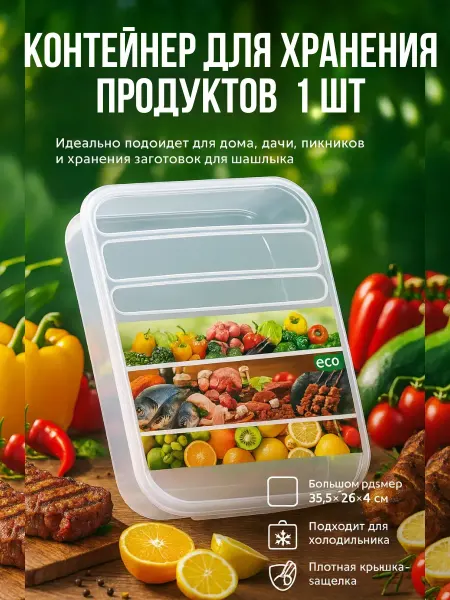 САРЫШКА Пищевой контейнер с крышкой для хранения продуктов
