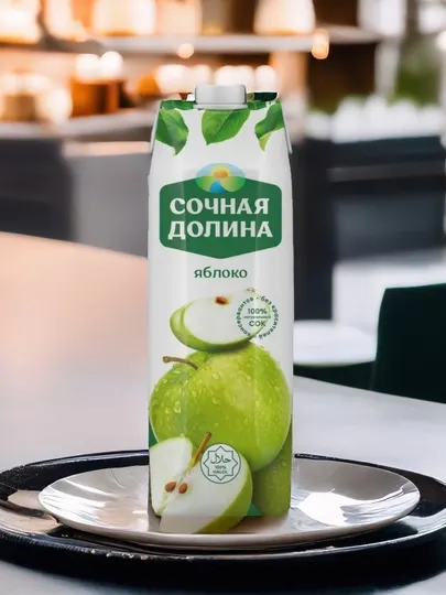 Сок "Сочная Долина" Яблоко, 1 л