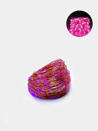 Новогодняя гирлянда нить "Роса", USB питание, 5, 10 и 20 метров
