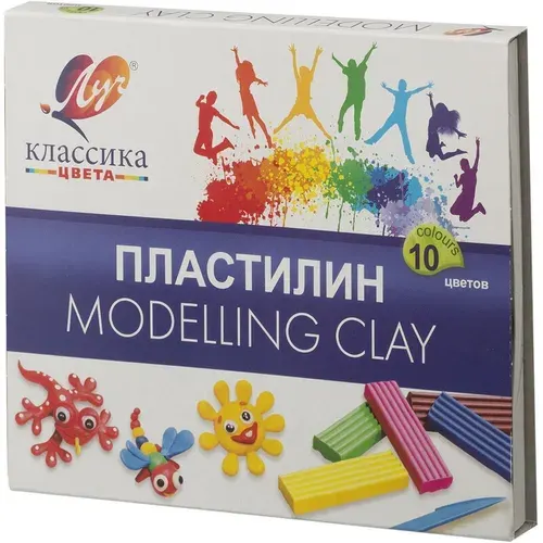 Луч Пластилин Классика, 10 цветов, 200 г