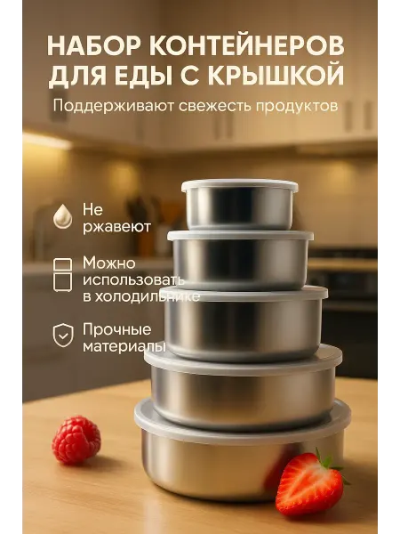 IY Набор контейнеров для еды с крышкой