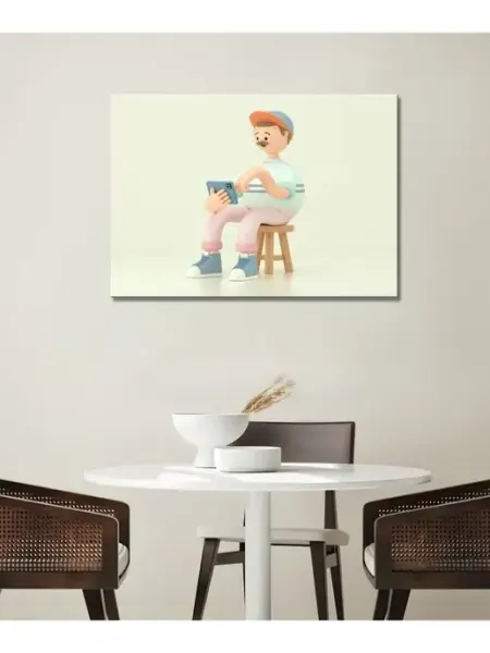 Classic Art Картина на холсте 3D иллюстрация людей (11) 20х30