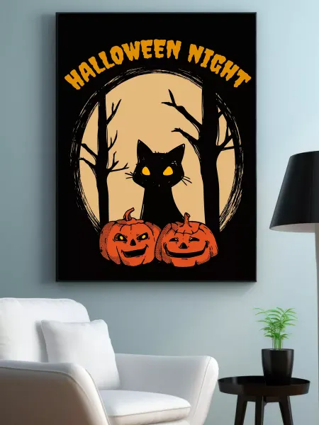 MARI DEVILLE Постер интерьерный HALLOWEEN Night Ночь" 30*42 см