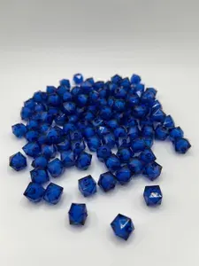 Бусины акриловые 3D 10*10 мм , 100 гр, темно-синие.