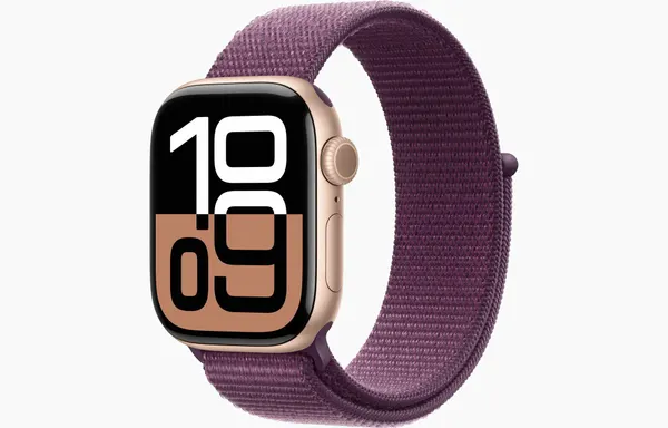 Умные часы Apple Watch Series 10 46 мм GPS, One Size Rose Gold Aluminum Case, Plum Sport Loop