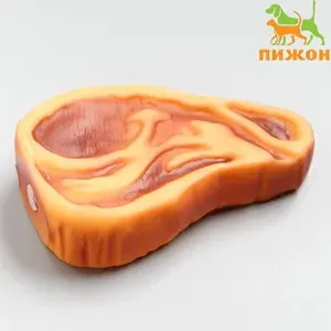 Игрушка для собак пищащая Стейк с кровью , 10.5 см, микс цветов