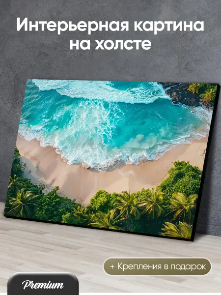 Modulka Картина на холсте Берег моря и тропики вид сверху