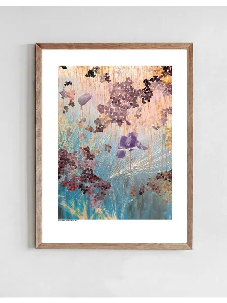 Onllyart Постер Точка и синий цветок 50x70